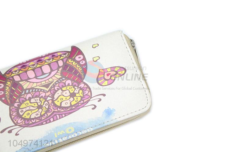 Hottest Professional Owl Printed Ladies Money Coin Wallet Women's Purse