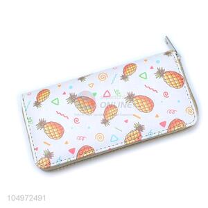 Factory Direct High Quality Pineapple Pattern Women Wallets Female Card Holder Long Lady Clutch