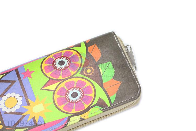 Eco-friendly Cute Owl Cartoon Animals Fashion Clutch Bag Female Purse&Wallet