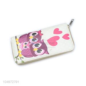 Top Sale Cute Owl Cartoon Animals Female Clutch Women Purse Wallet