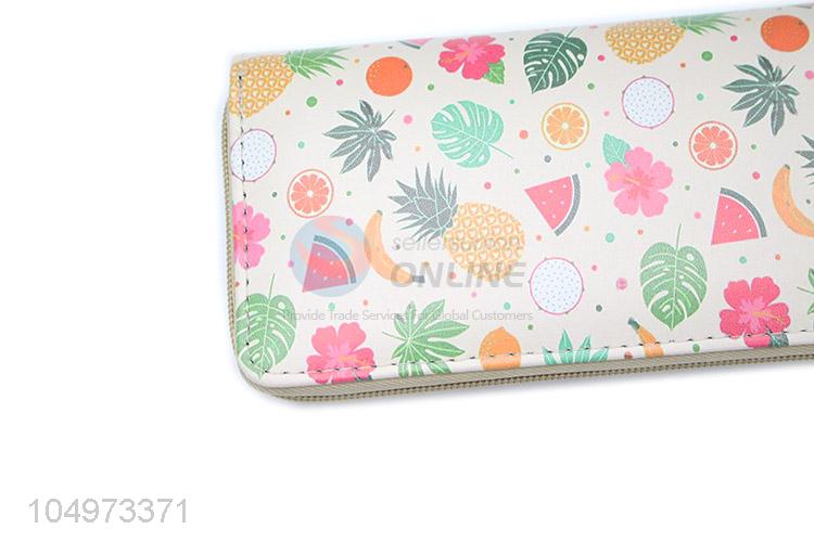 Most Popular Fruit Pattern Women Wallets Female Card Holder Long Lady Clutch