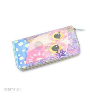 Hot Sale Owl Printed Ladies Clutch Women Wallet Purse