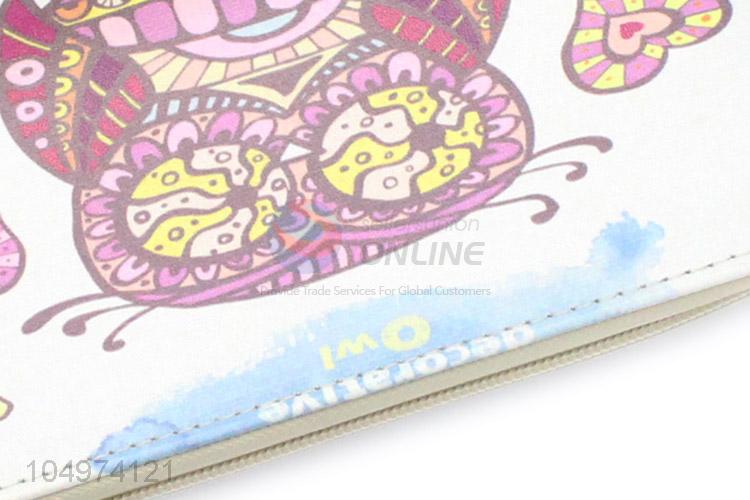 Hottest Professional Owl Printed Ladies Money Coin Wallet Women's Purse