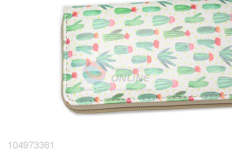 Good Reputation Quality Plant Pattern Zipper Card Holder Ladies Clutches Women Wallet