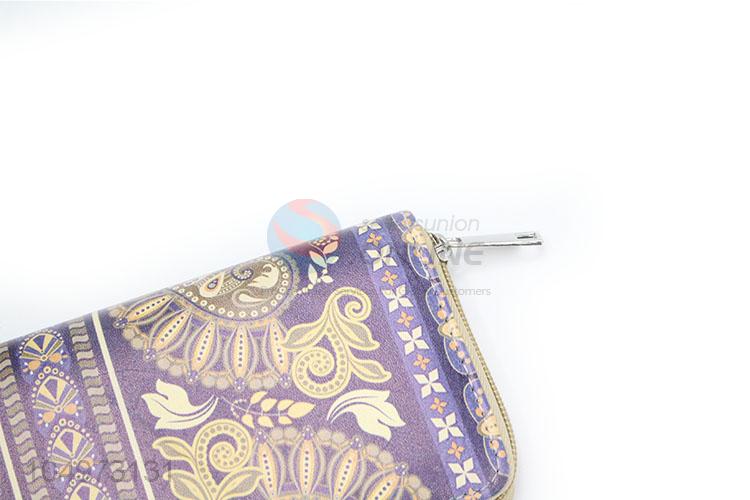 Factory Sale PU Leather Soft Long Wallets Chain Purse