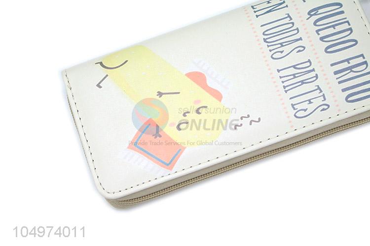 Factory Promotional Canvas Soft Long Wallets Chain Purse