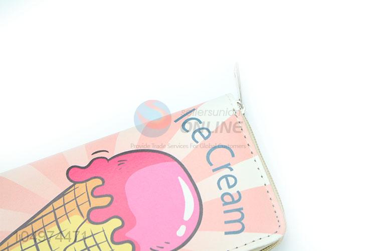 Top Selling Ice Cream Pattern Women Wallets Female Card Holder Long Lady Clutch