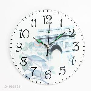 Chinese Factory Reusable Round Shaped Glass Wall Clock