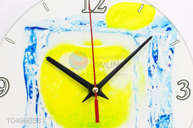 Custom Retro Decorative Round Shaped Glass Wall Clocks for Home