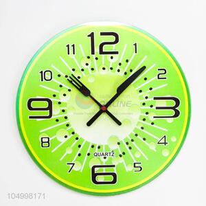 Factory Sale Recycle Round Shaped Fruit Printed Wall Clock