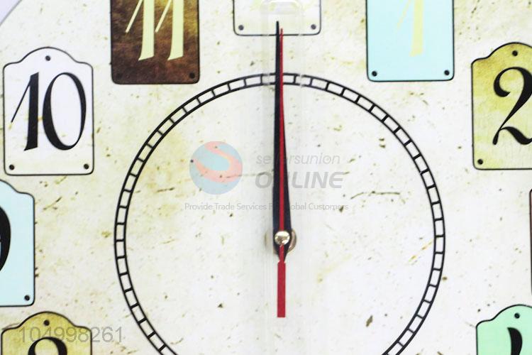 Classical Factory Wholesale Round Shaped Glass Wall Clock