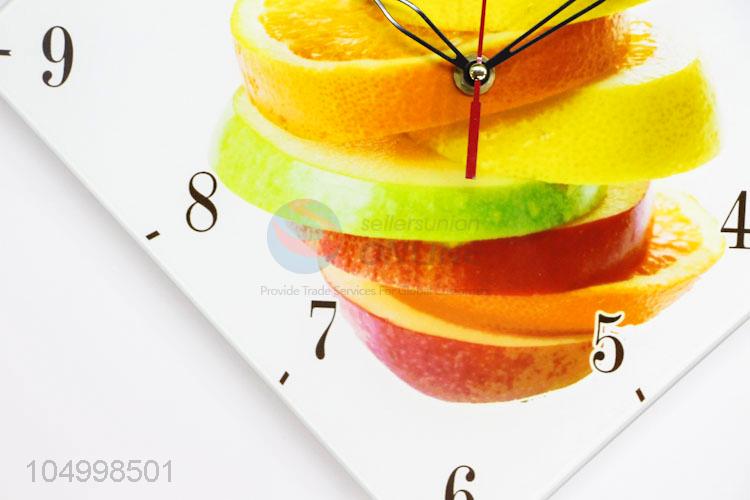 Top Quality Rhombus Shaped Retro Glass Wall Clock