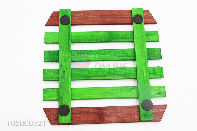 Wholesale Factory Supply Square Shaped Bamboo Coasters Cup Heating Pad