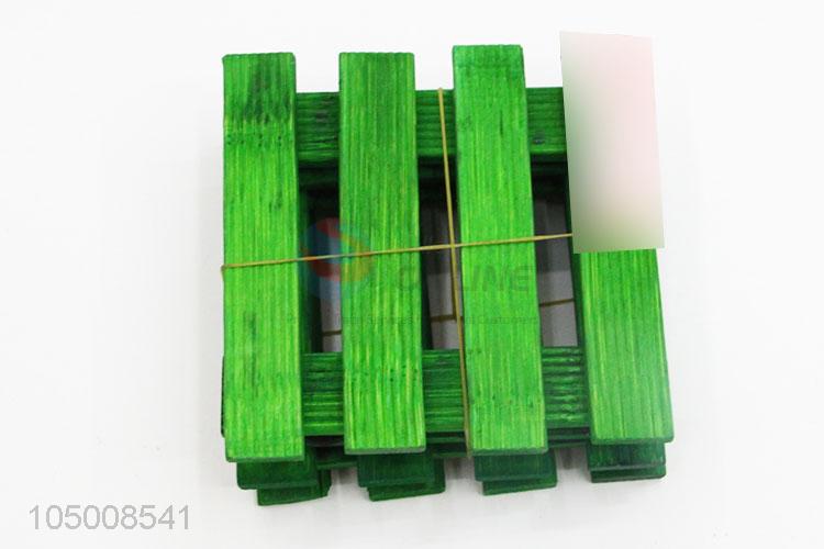 New Style Green Color Square Shaped Bamboo Coasters Tea Cup Mat