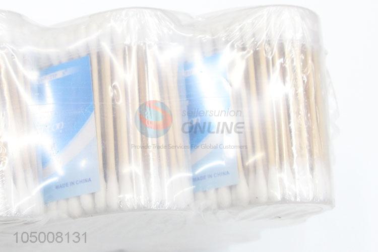 New Arrival Wholesale 6 Bottles Wooden Handle Cotton Swabs