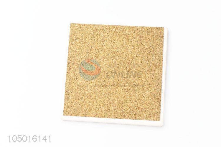 China OEM square ceramic coffee cup coaster pot mat