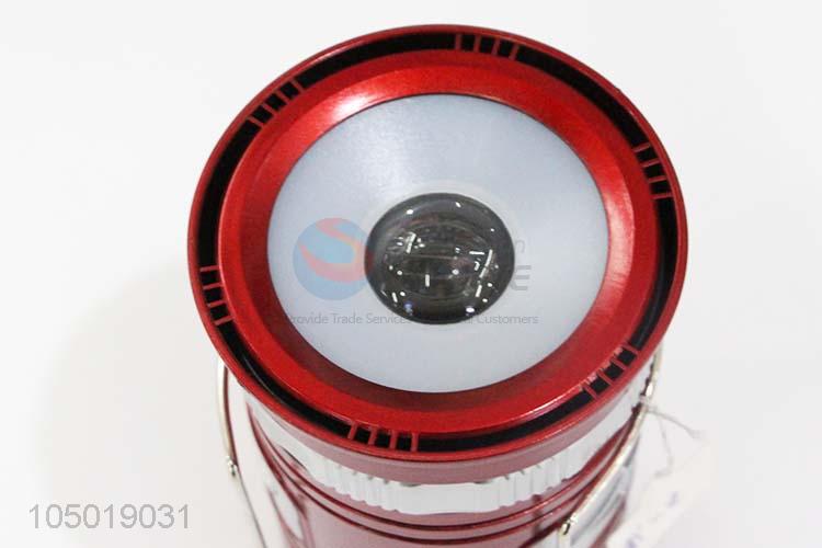 Popular Top Quality Red Color Camping Light with Solar Power Charge,USB Charge, Charging Line Charge