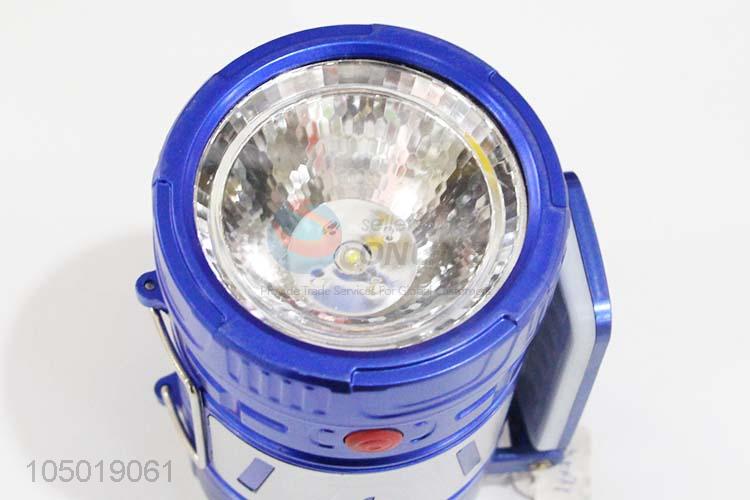 Colorful Creative Design Blue Color Camping Light with Solar Power Charge,USB Charge, Charging Line Charge