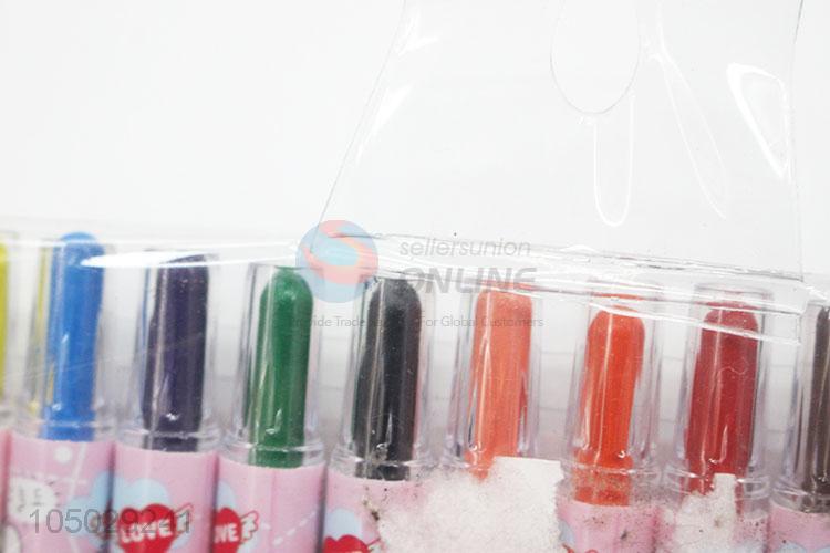 Portable Kids 12 Colors Non-Toxic Crayon