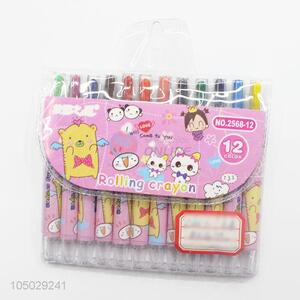 Portable Kids 12 Colors Non-Toxic Crayon