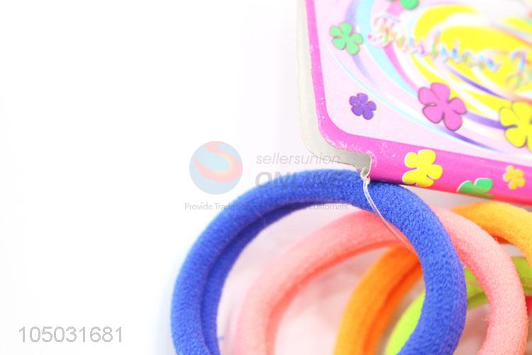 Cheap Price 6Pcs/Lot Colorful Elastic Hair Rings