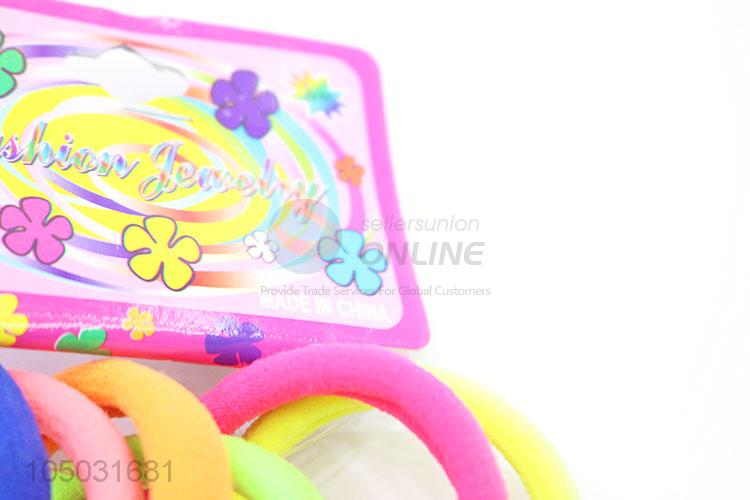 Cheap Price 6Pcs/Lot Colorful Elastic Hair Rings