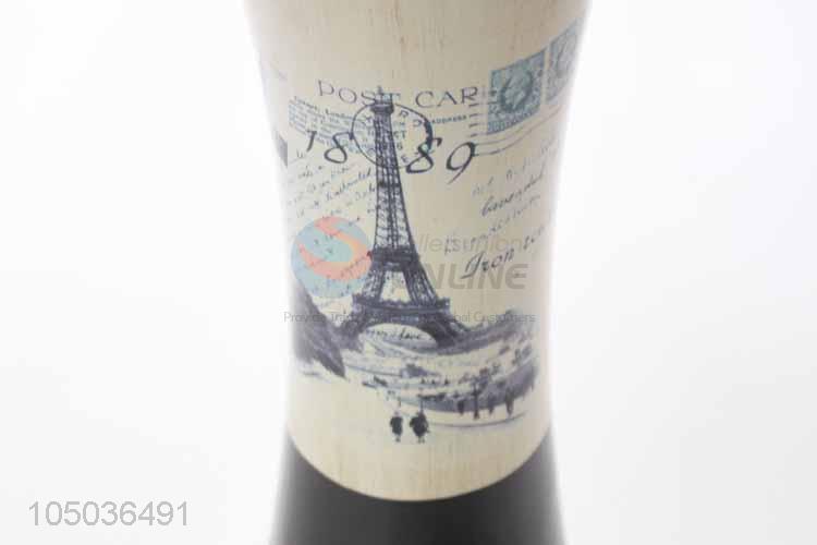 Popular Style Eiffel Tower Pattern Home Decoration Ceramic Vase