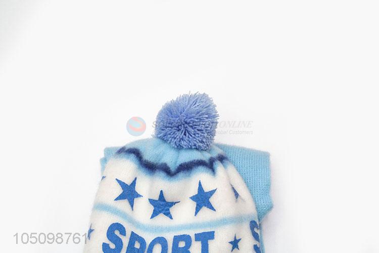 China Hot Sale Boy Winter Knitted Cap and Scarf