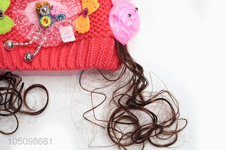 Very Popular Winter Child Hat With Braid Cartoon Cap