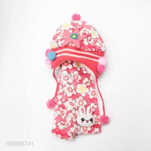 Good Reputation Quality Kids Toddler Baby Winter Warm Cartoon Hats and Scarf