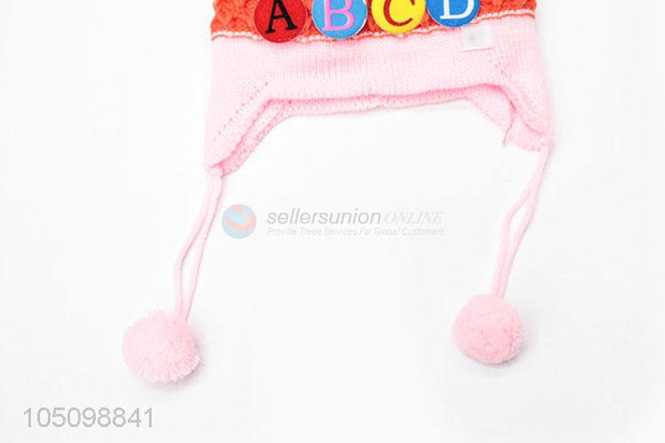 Best Quality Pink Kids Winter Hats Beanies Knitted Hat