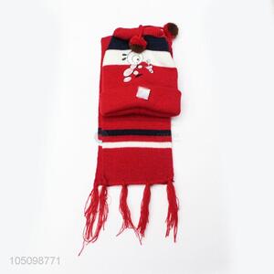 Modern Style Cartoon Children's Winter Hats and Scarf Set