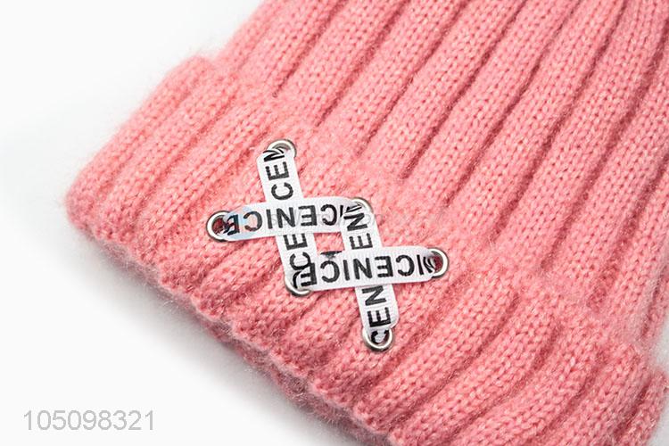 New Style Knitted Beanies Cap Thick Female Cap