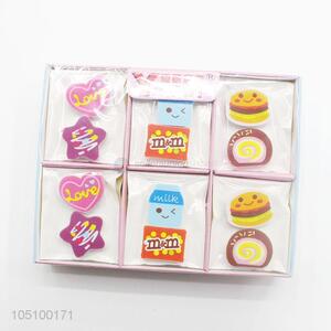 Wholesale Factory Supply 3D Eraser Cartoon Cake Shape Eraser