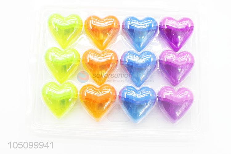 Popular Style Four Colors Heart Shaped Pencil Sharpener Cutter Knife Promotional Gift Stationery