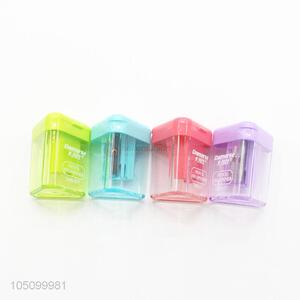 Four Colors Cute Stationery Plastic Pencil Sharpener