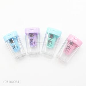 New Arrivals Four Colors Plastic Pencil Sharpener for Students