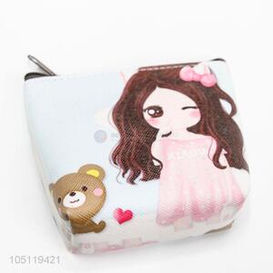 Cartoon Girl  Pattern Coin Purse Small Pouch with Low Price