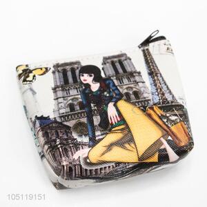 Cartoon Girl  Printed Small PVC Gift Coin Purse