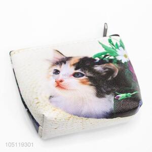 High Quality Cute Baby Cat Printed Cartoon PVC Coin Purse