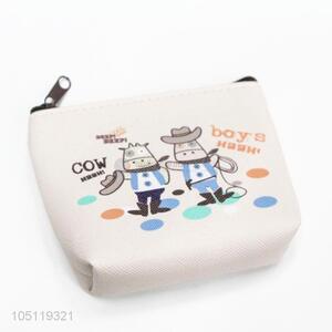 Cartoon Kawai Cow Printed PVC Hand Coin Purse