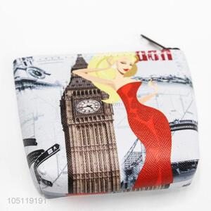 Lovely Sexy Girl  And Big Ben Pattern Coin Purse