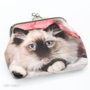 Best Selling Pet Cat Printed PVC Coin Purse for Ladies