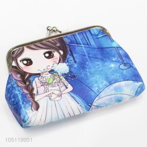 Popular Promotion Cartoon Girl Printed Coin Purse Coin Wallet Coin Bag