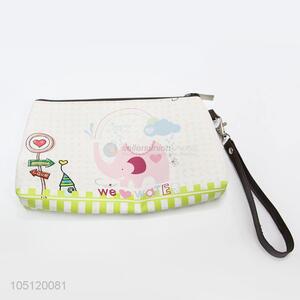 Fashion Style Mini Cartoon Elephant Printed Coin Purse with Zipper