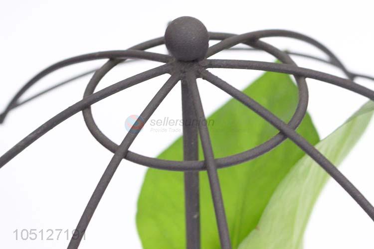 Latest Arrival Iron Art Craft Simple Balcony Flower Pot Stand Vintage Home Garden Decoration