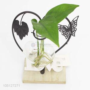 Simple Cute Heart Shaped Hydroponics Micro Landscape Rack\Candlestick