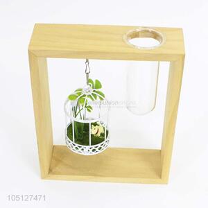 New Fashion Cute Birdcage Desk Ornaments Hydroponic Plants Glass Vase