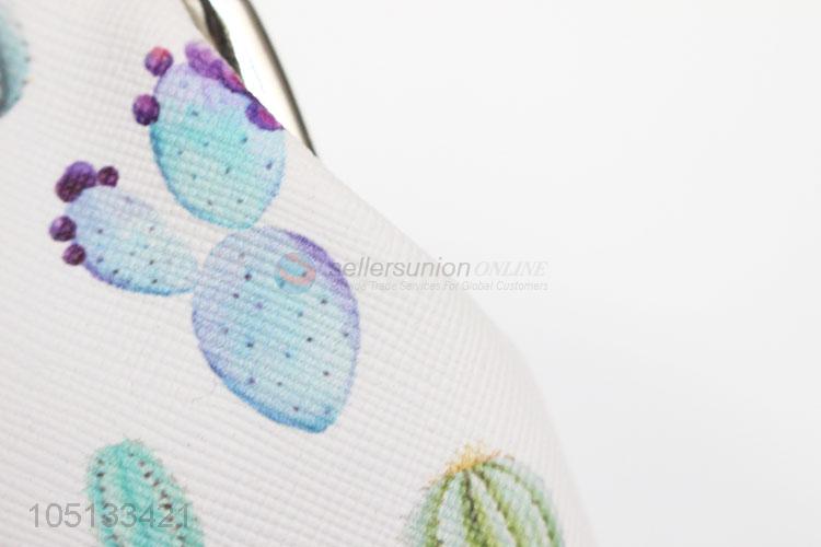 Cartoon Cactus Pattern Mini Bag PU Leather Coin Purse