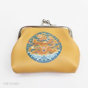 New Arrival Custom Chinese Dragon Printed PU Leather Coin Purses